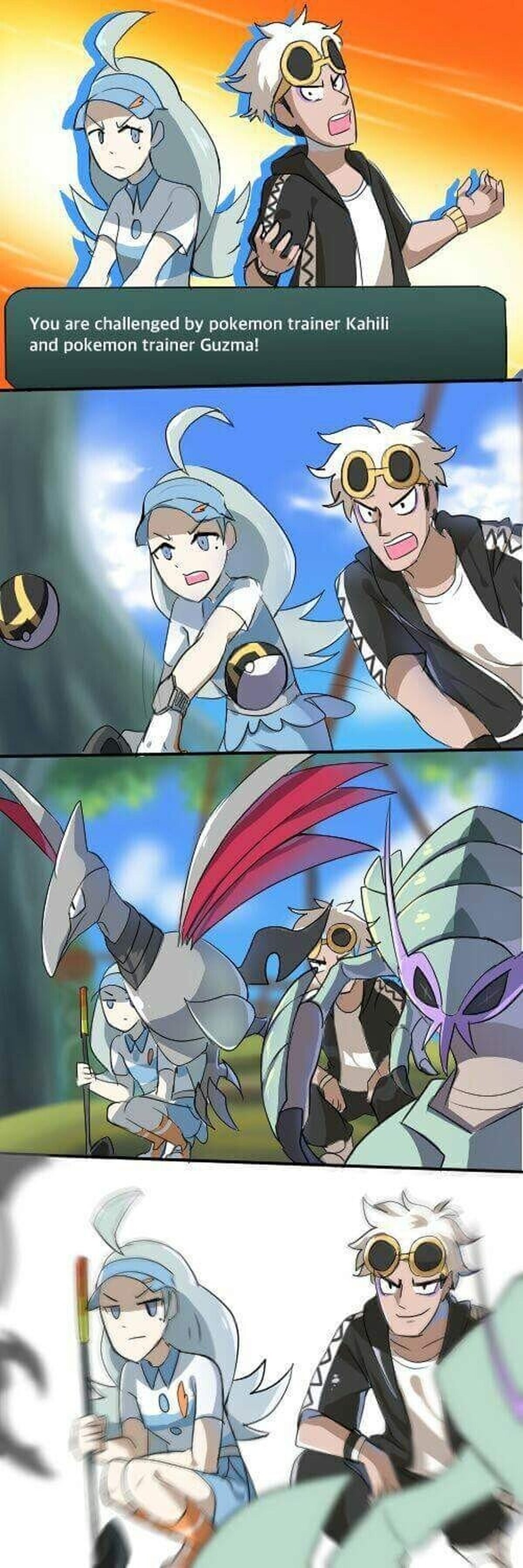 Alola y sus curiosas poses de batalla 