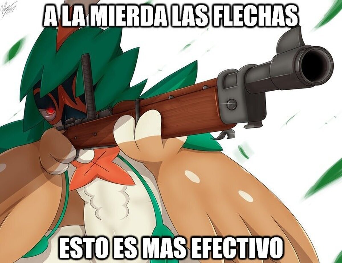 Decidueye ya pasa de usar flechas.