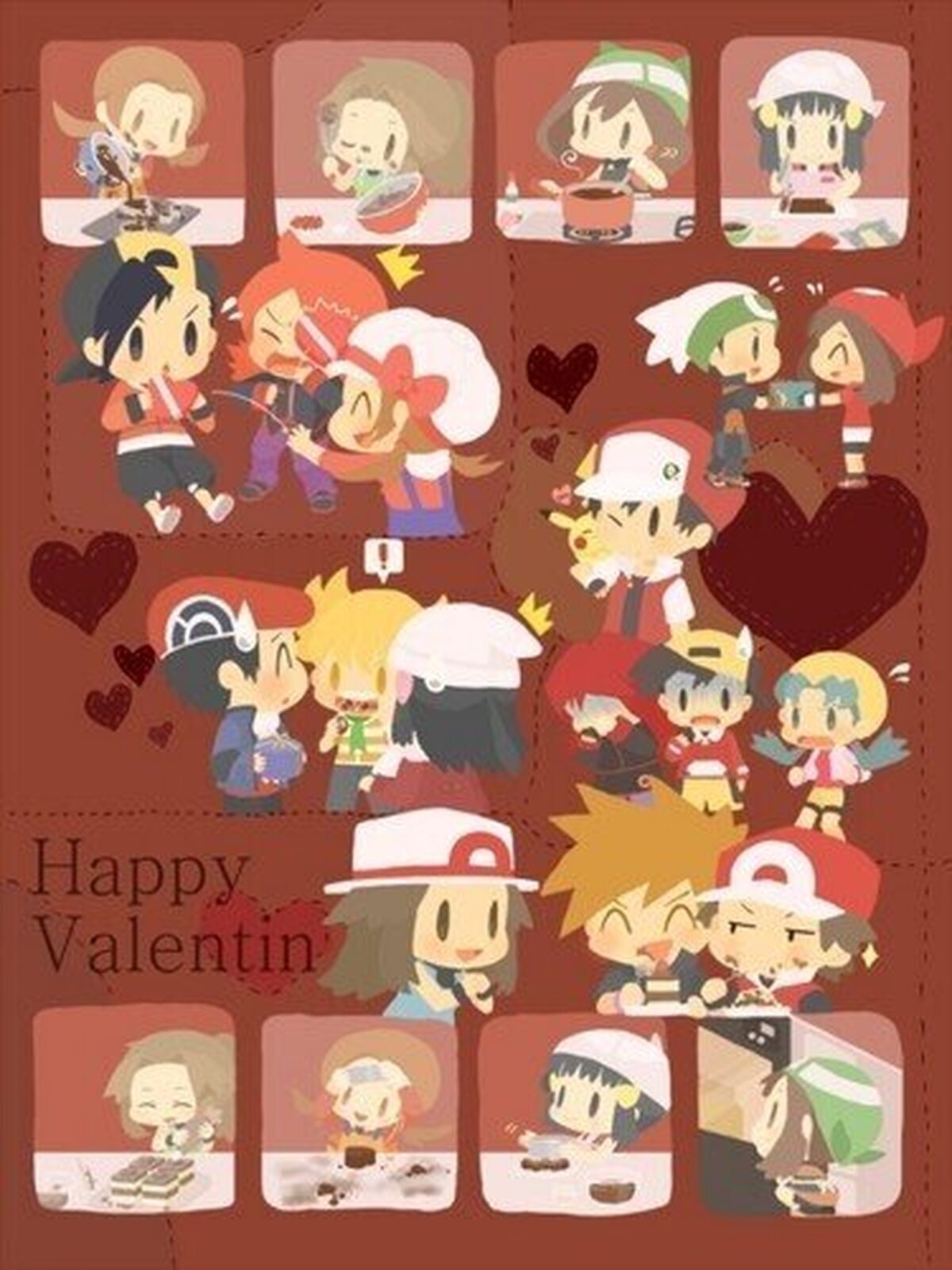 ¡Pokémon también de desea Feliz San valentin!