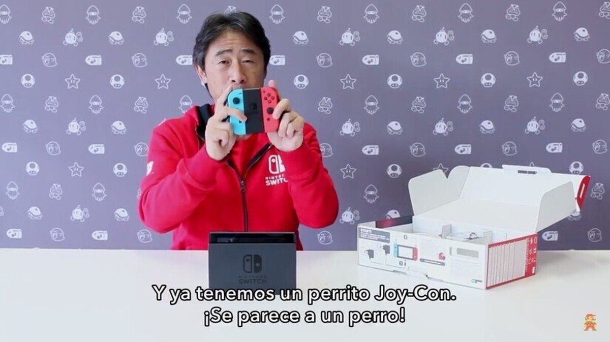 Ese momento que nintendo hace semi-canon al perrito switch.