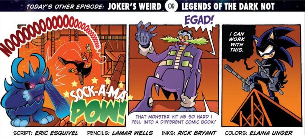 Sonic crossover con batman? Por Sonic Archie comics