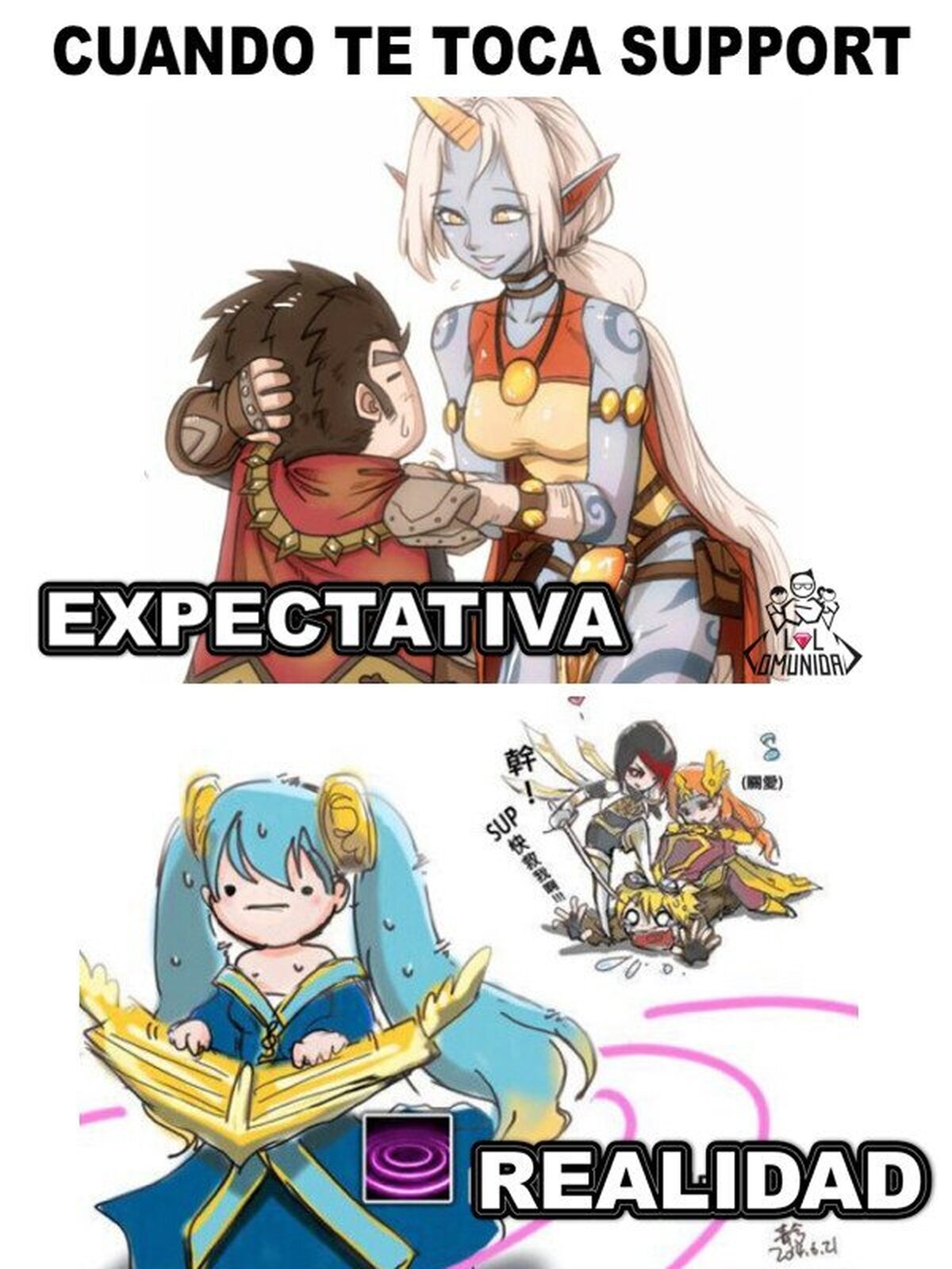 Cuando juegas de Support