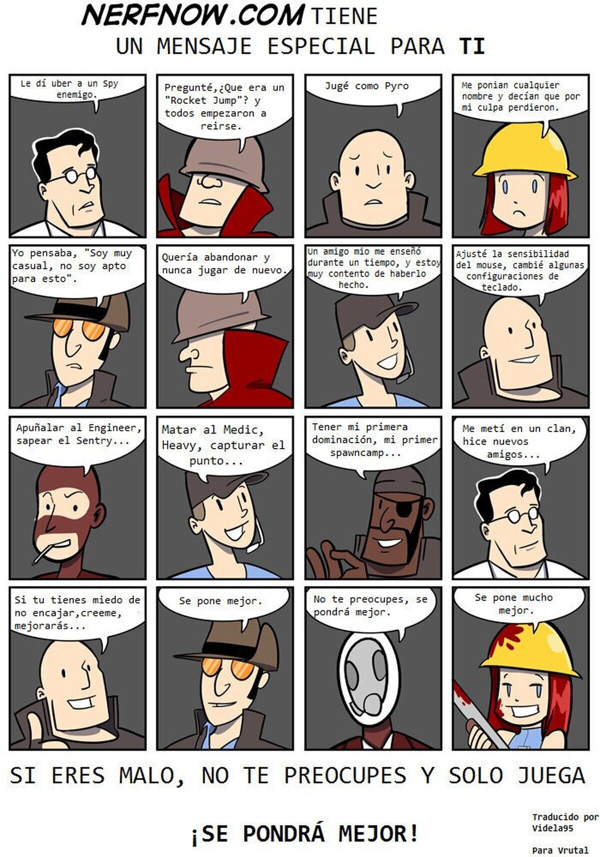 Nuestra primera vez en TF2, por Nerfnow.com
