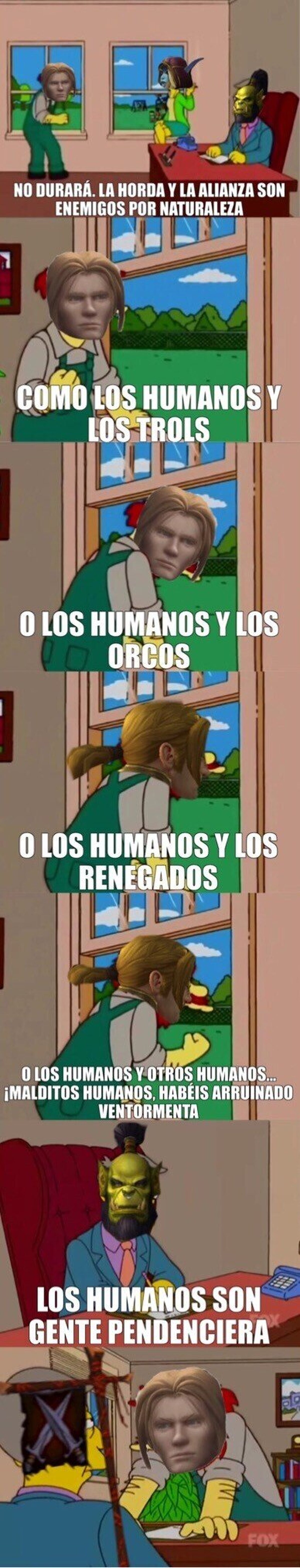 Los humanos son una de las razas más bélicas