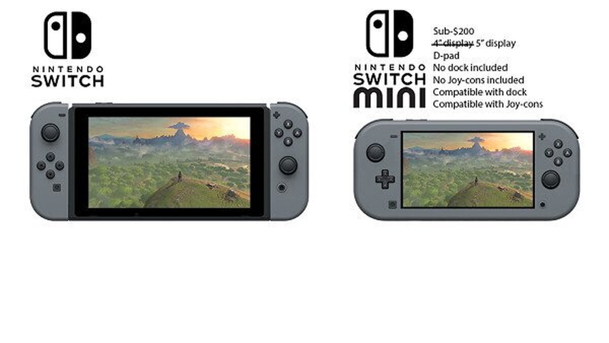 Imaginan el dise&ntilde;o de Nintendo Switch Mini y es una pasada