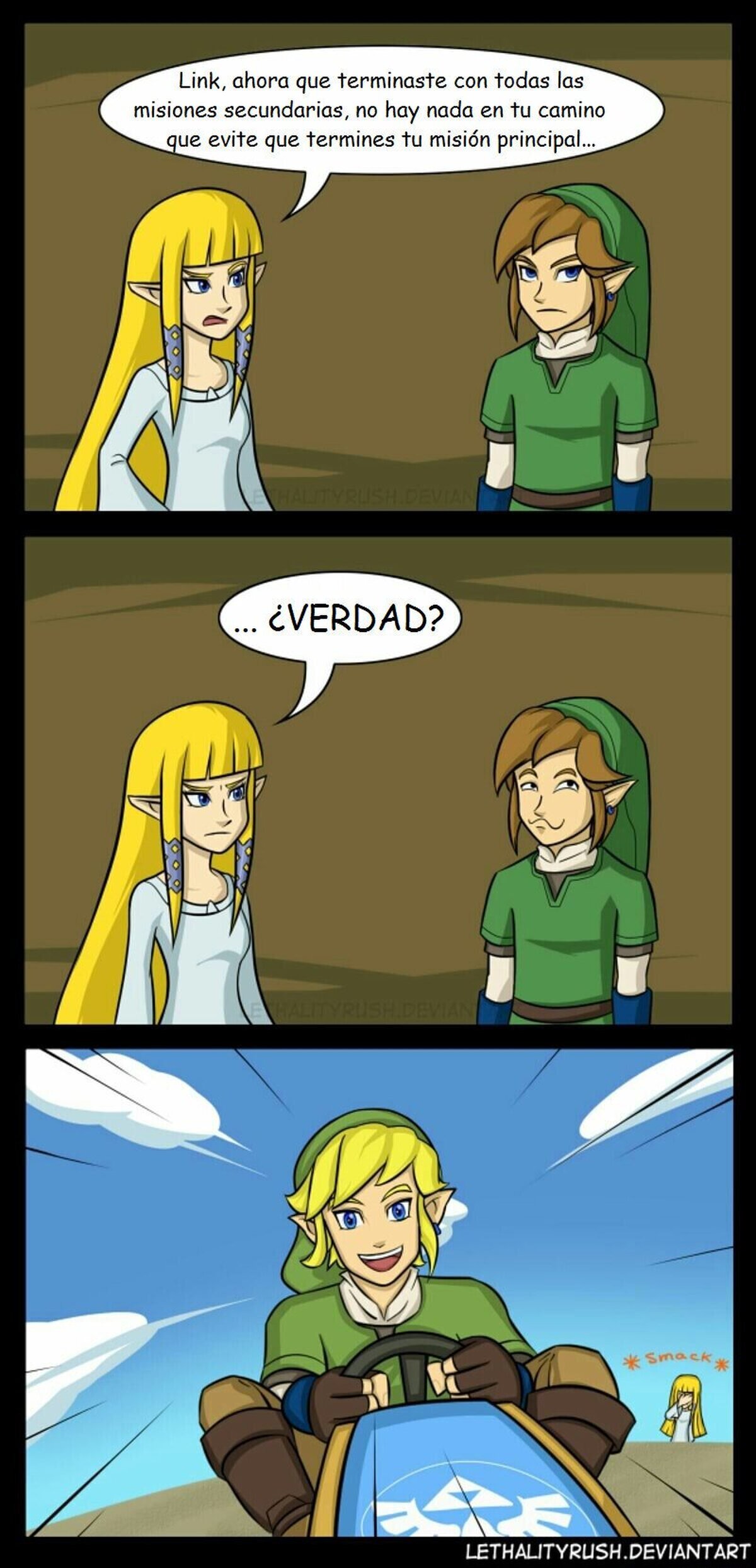 Yo no estaría muy seguro, Zelda, por Lethalityrush