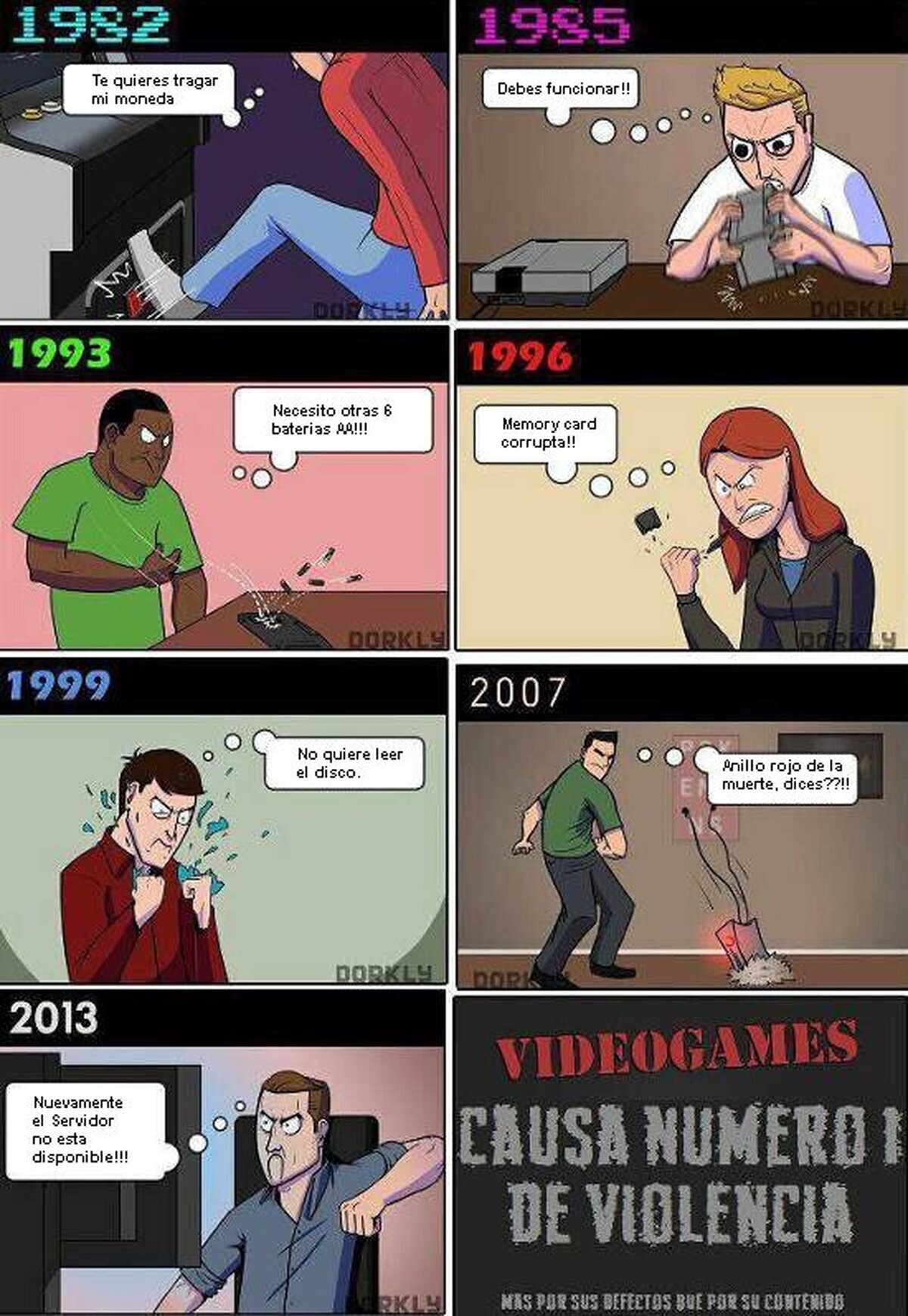 Los videojuegos y la violencia. Por Dorkly