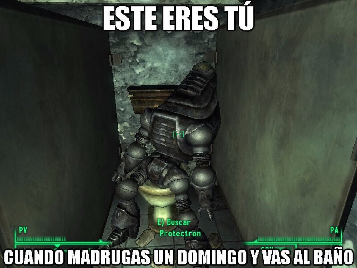 Incluso los Protectron necesitan descansar alguna vez.