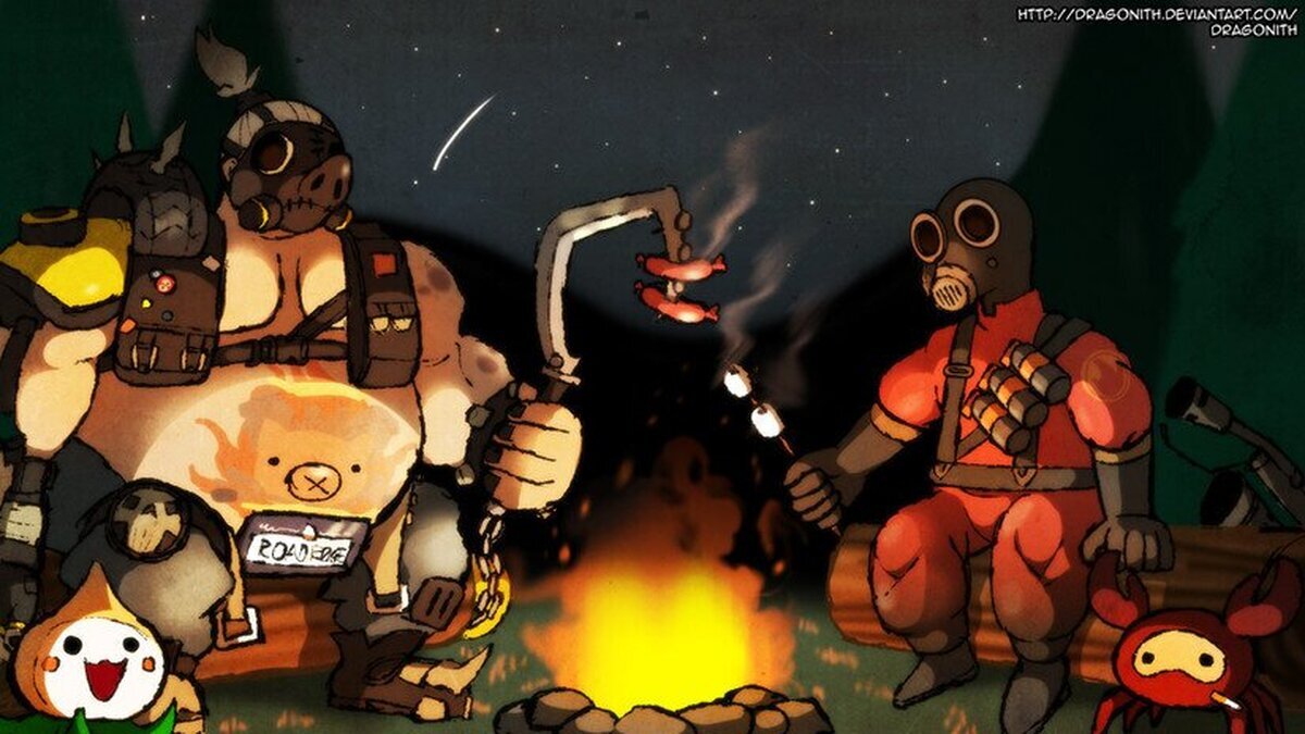 Pasando una noche de acampada. Por Dragonith