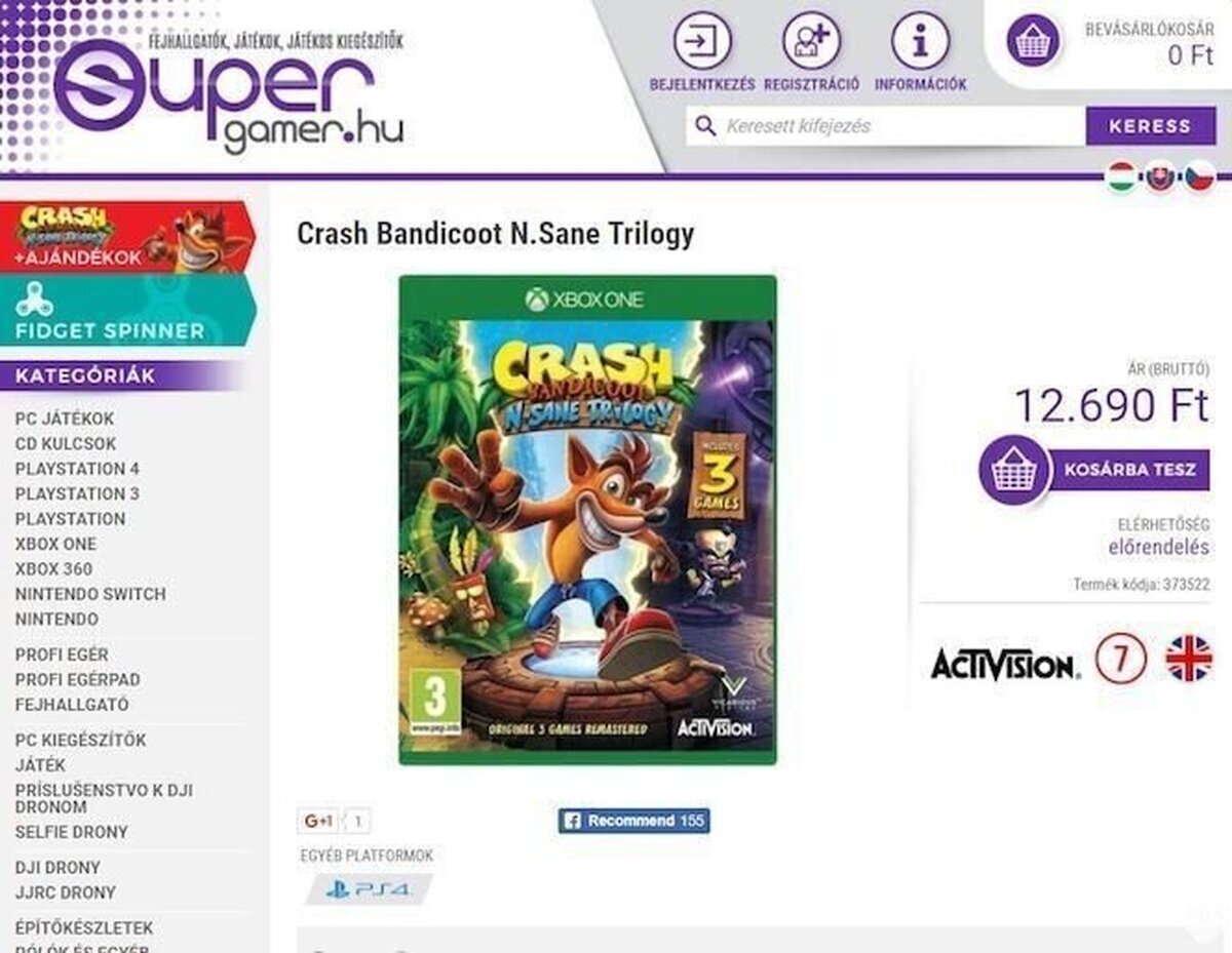 Crash Bandicoot N. Sane Trilogy  en Xbox One y PC está cada vez más cerca de ser una realidad