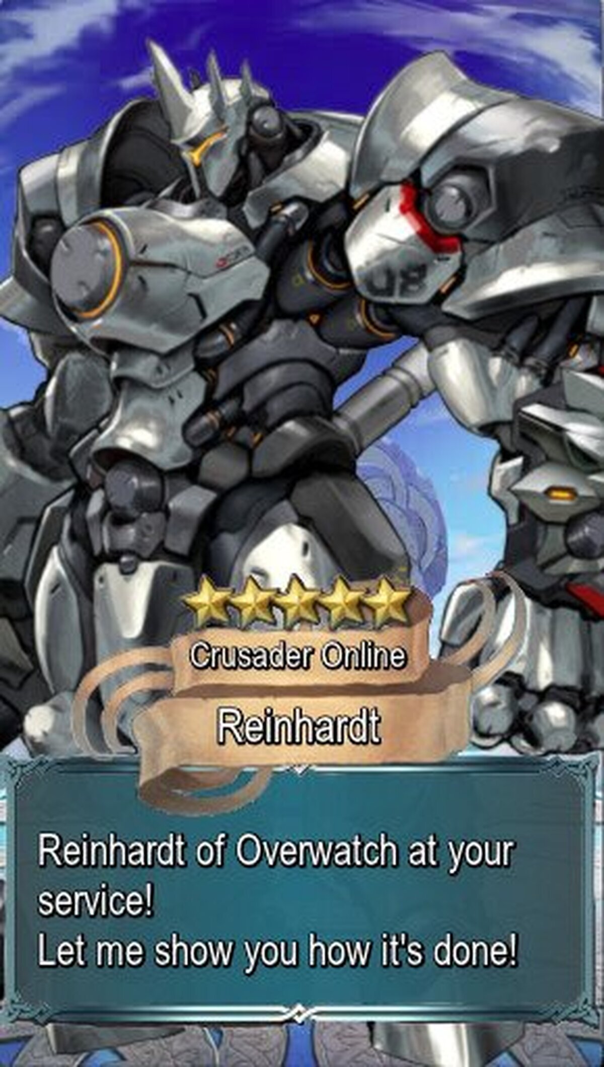 You expected a Reinhardt, BUT IT WAS ME, REINHARDT!!