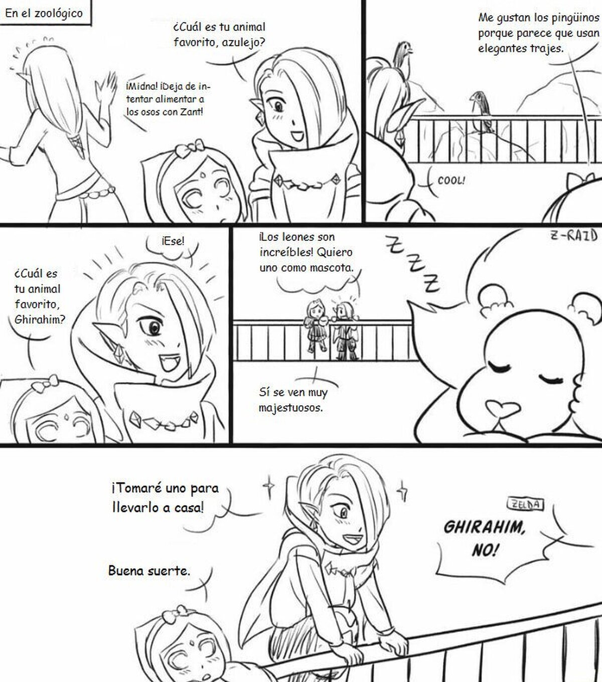 Fay y Ghirahim en el zoológico, por Z-Raid