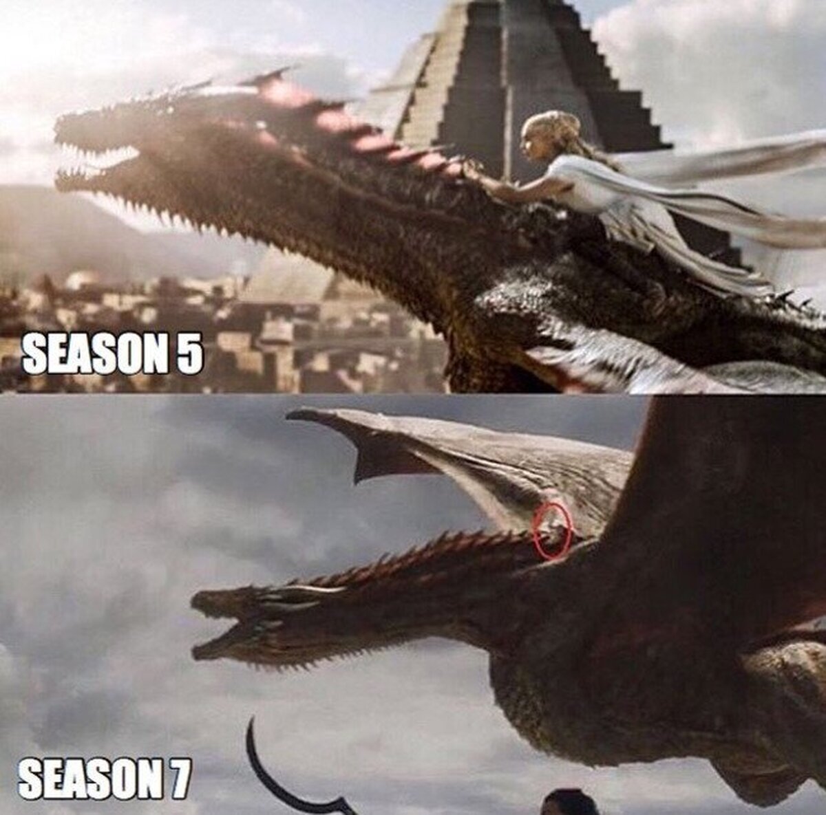 No te das cuenta y Drogon ha pegado el estirón