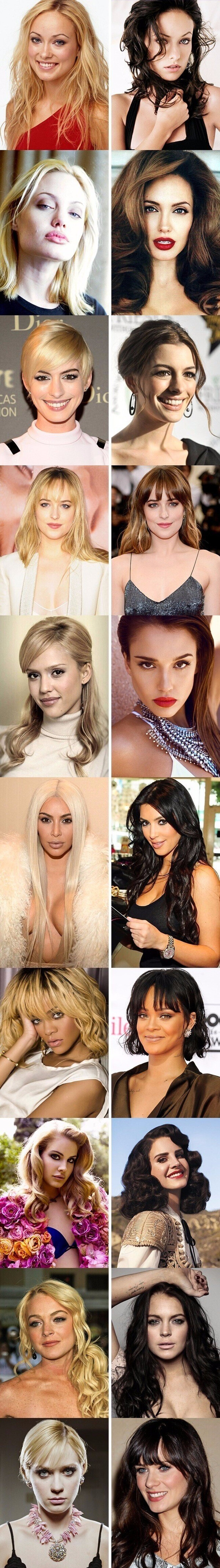 10 famosas a las que el pelo oscuro les queda MUCHO mejor