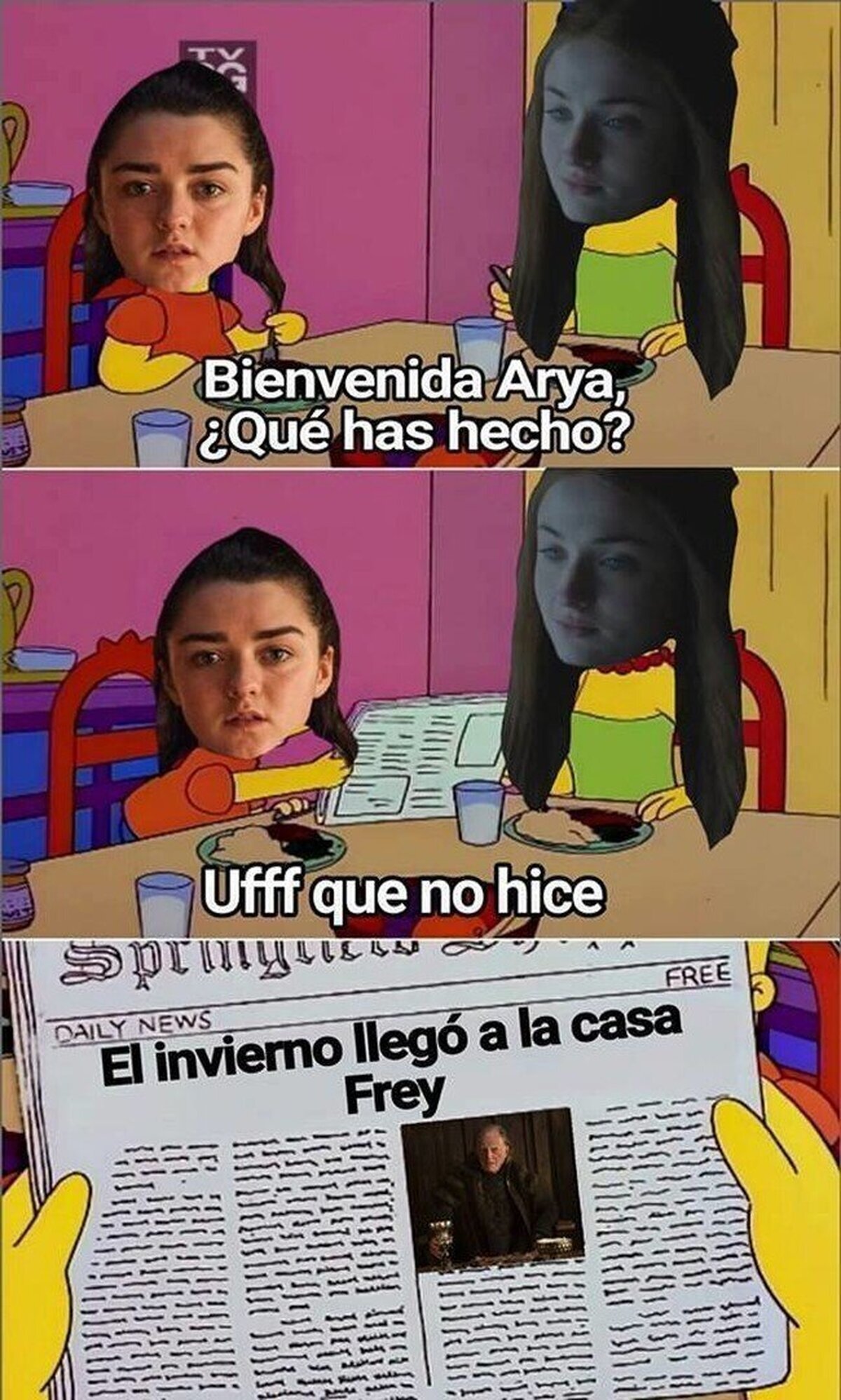 Arya estuvo ocupada...