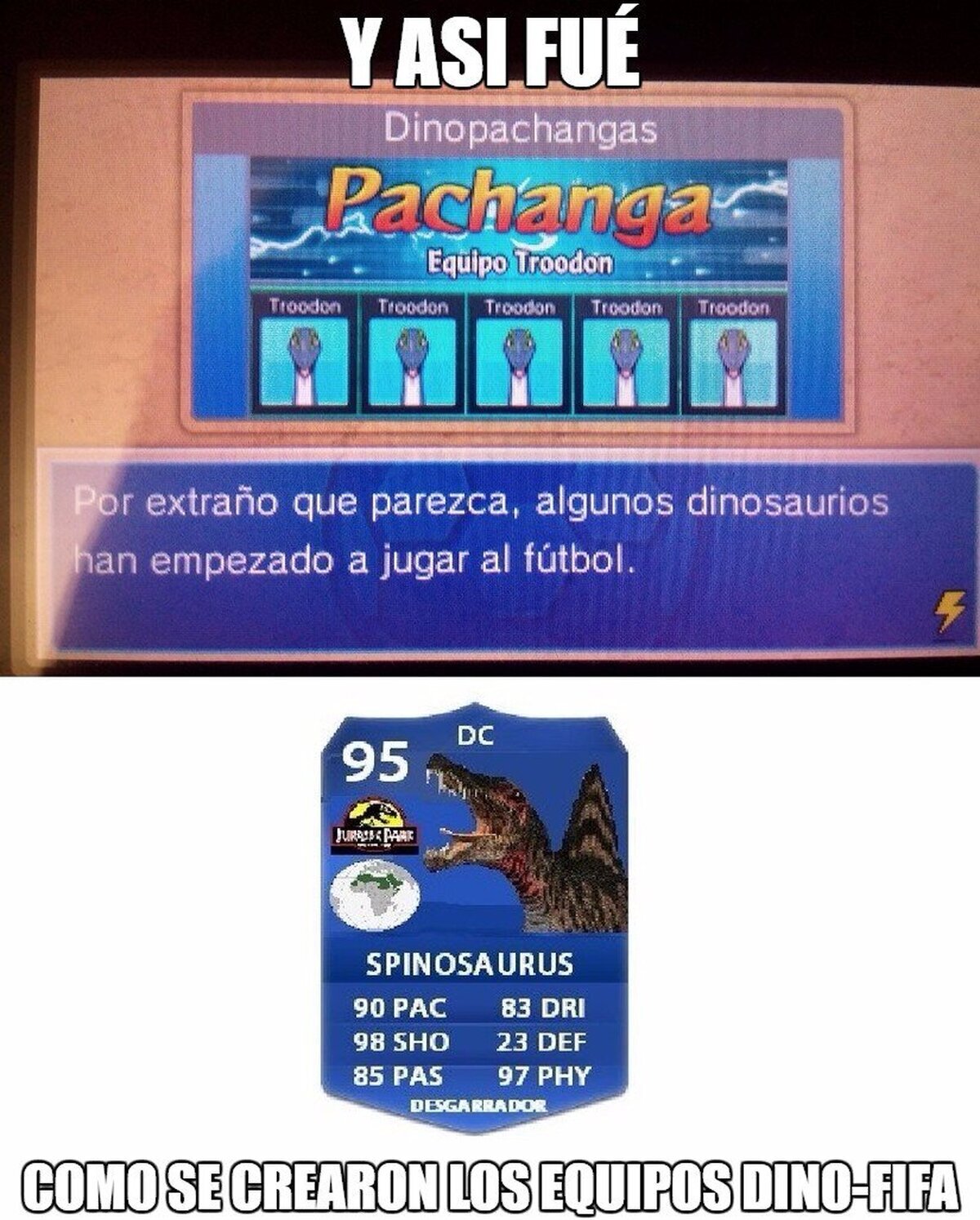 Por fin podremos jugar con un Spinosaurio en el Bernabéu.