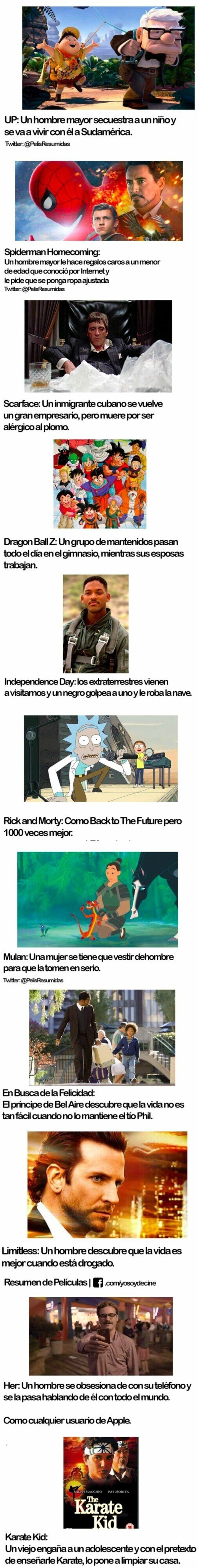 Los resúmenes de 140 palabras de Cine para Dummies