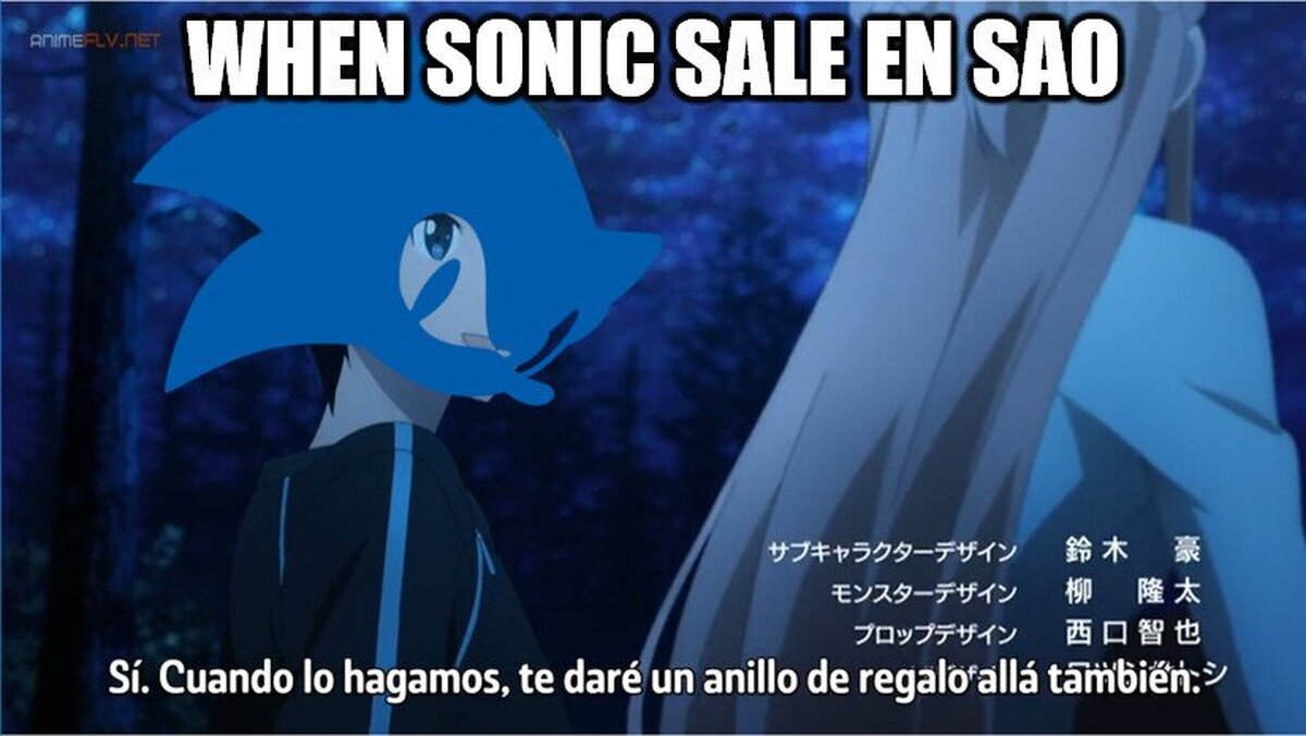 When kirito hace referencias a sonic