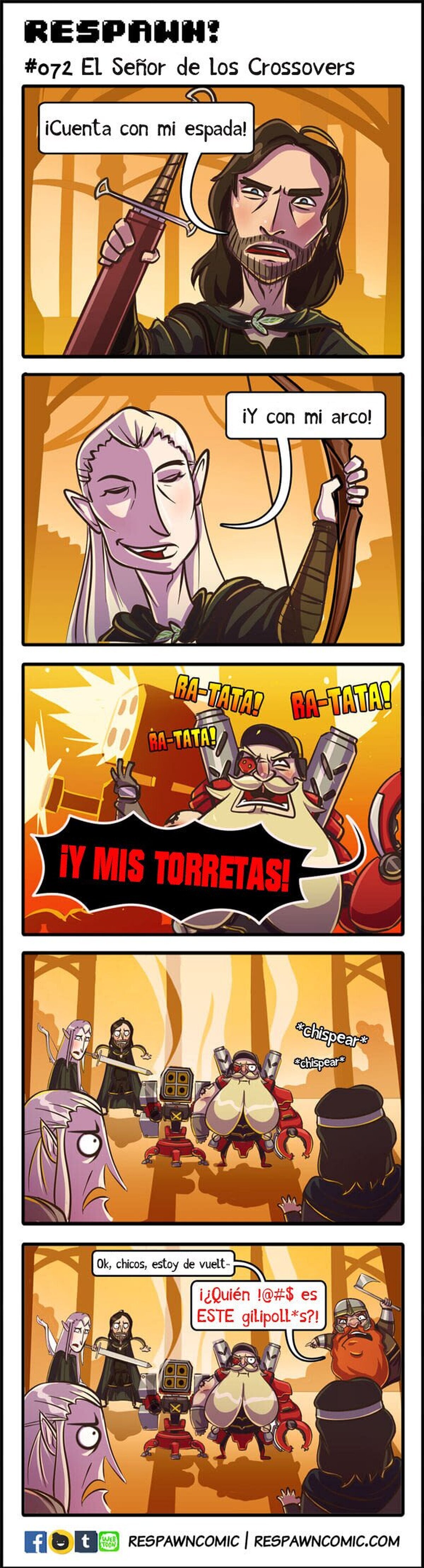 No se entra así como así en Mordor, a menos que... por Respawn comics