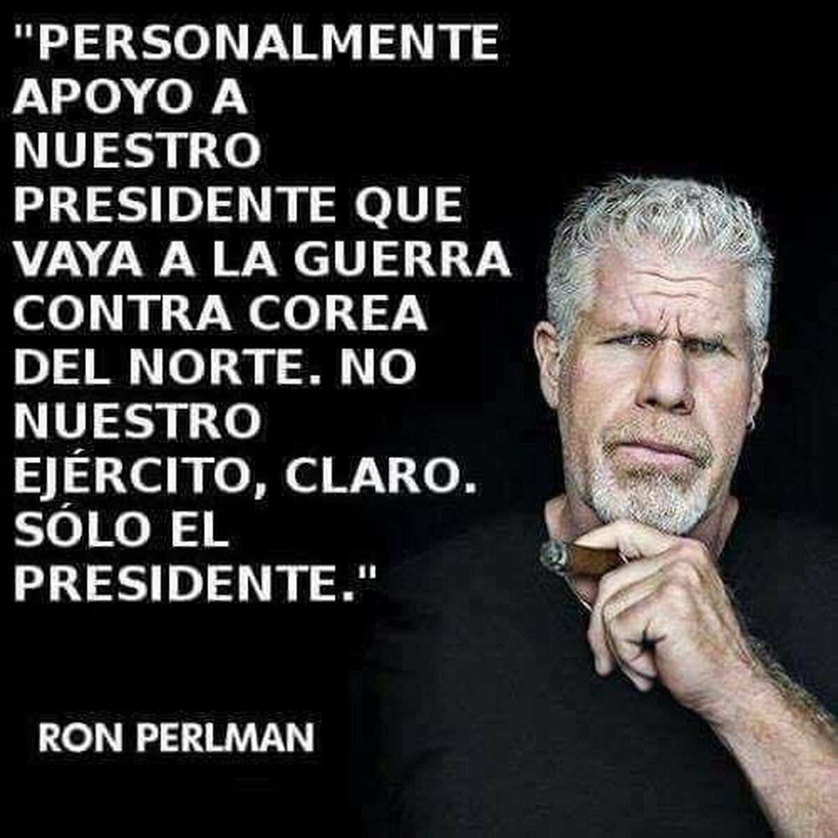 Ron cada vez que habla no deja indiferente a nadie