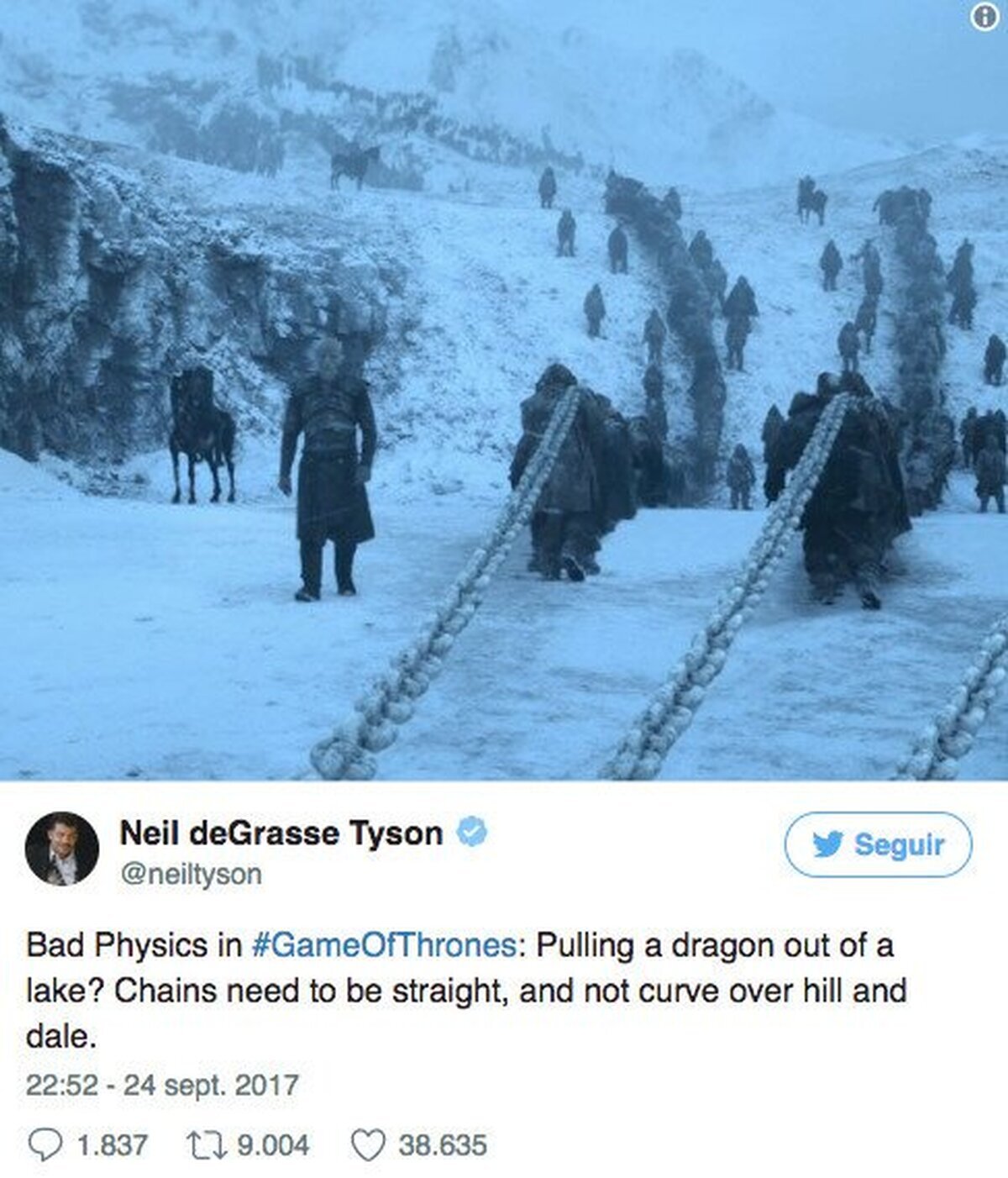 Neil DeGrasse Tyson explica científicamente los dragones de Juego de Tronos