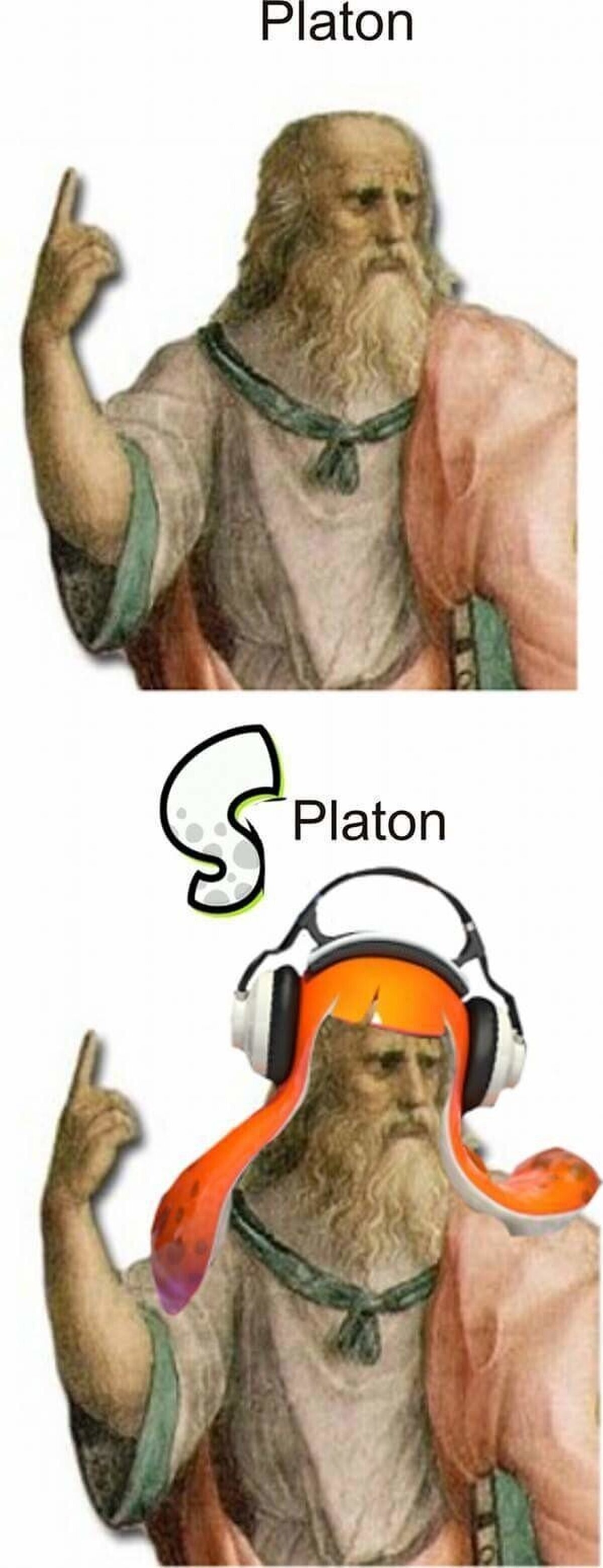 ¿Saben que le gusta hacer a Platon? Comer platonos mientras juega splatoon