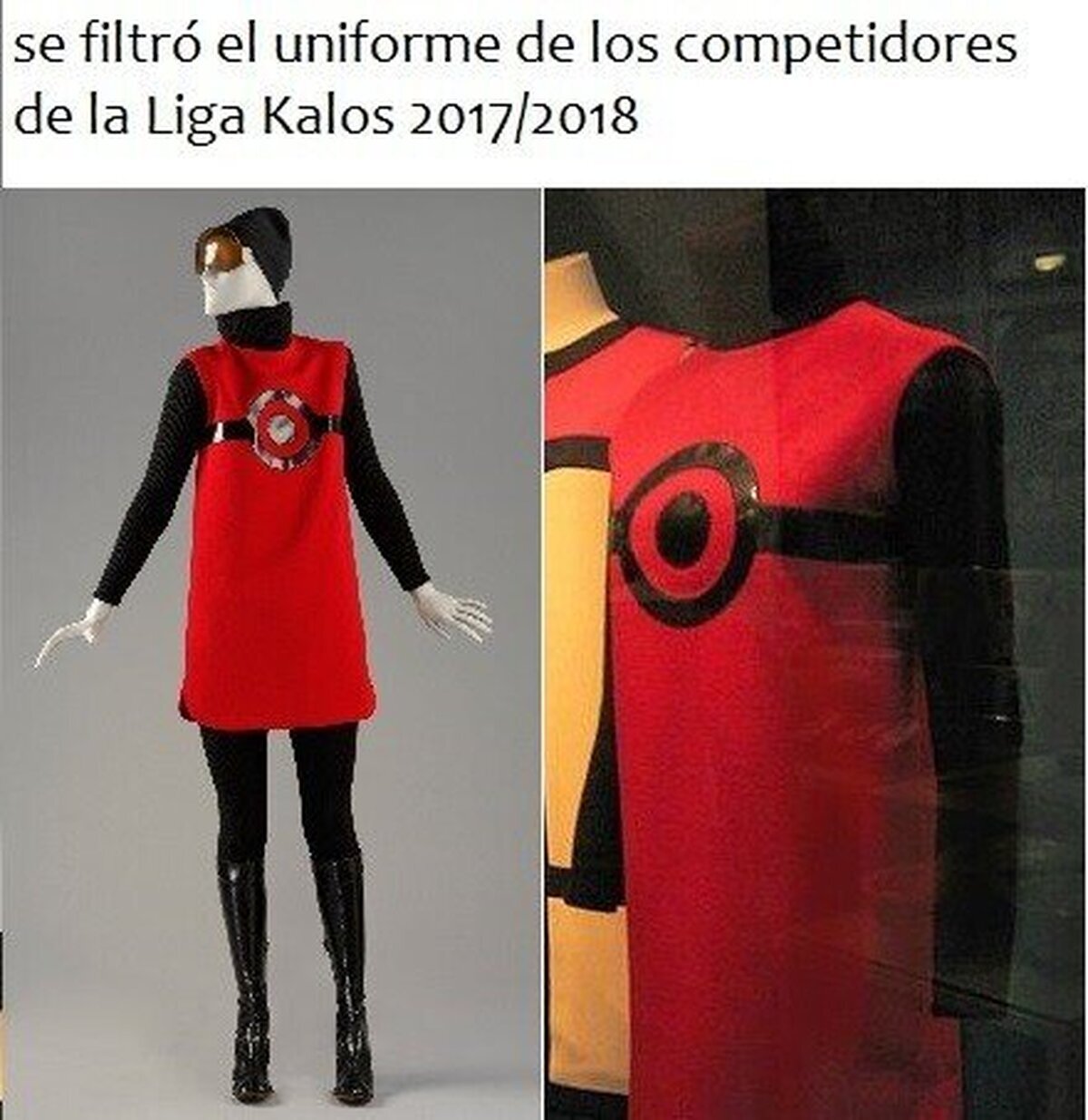 No, no es el vestido de una pokebola, es un Pierre Cardin de 1967