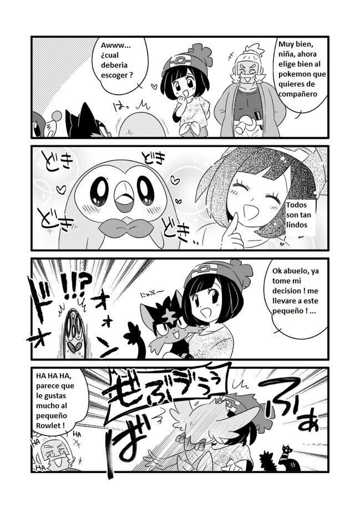 Rowlet no se dejara ganar de nadie , por bano akira 