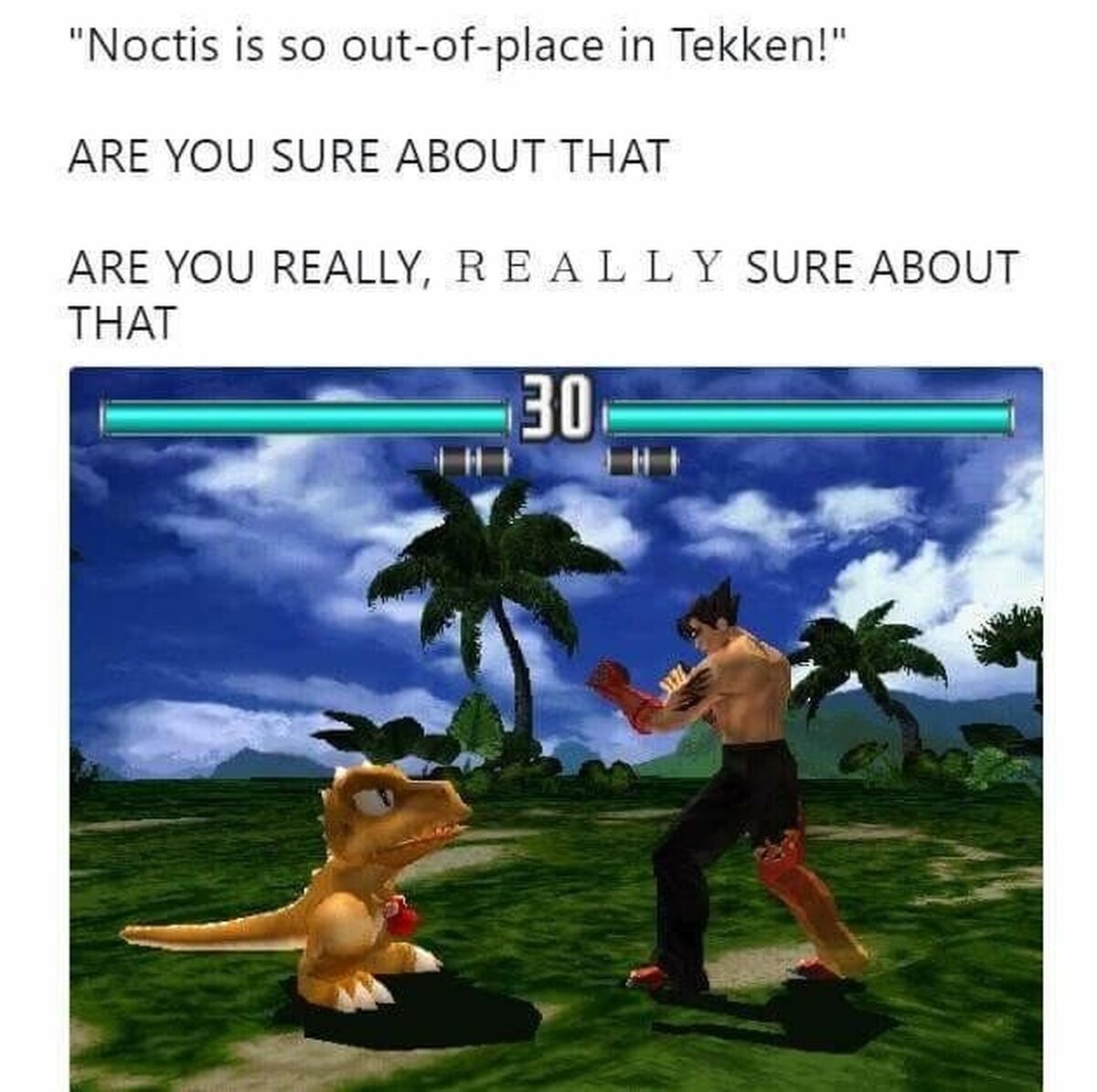 Y dicen que Noctis no cuadra en Tekken ¿Se acuerdan de Gon?