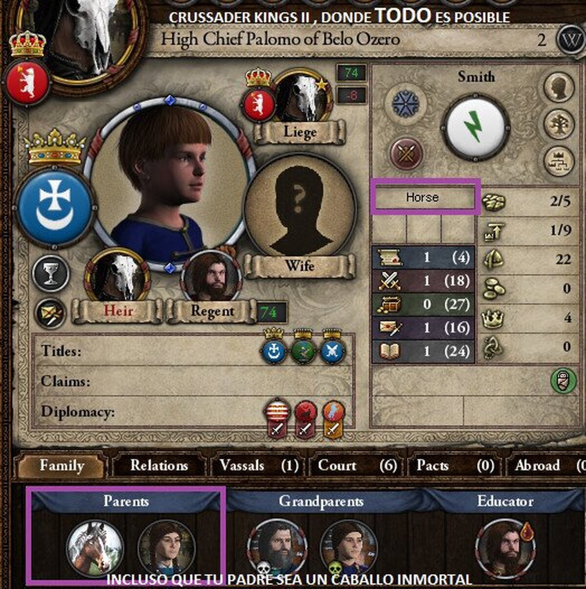 Crusader Kings II, el juego que nos deja estas lindezas
