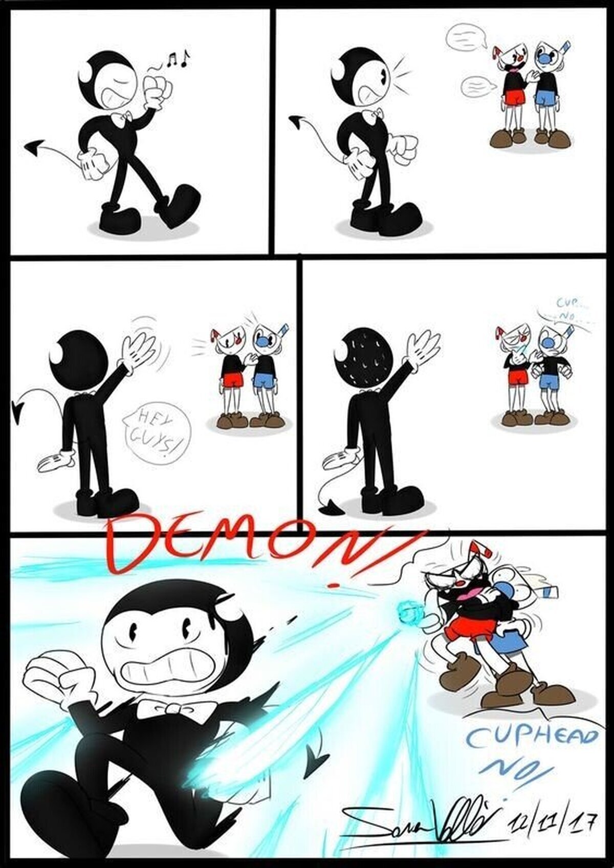 Este Cuphead ya no se fía de nadie con aspecto de demonio