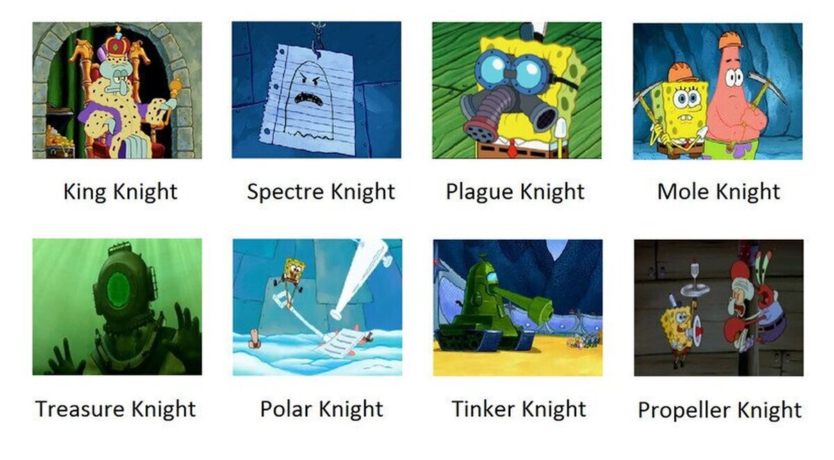 Los guerreros de shovel knight explicados por bob esponja