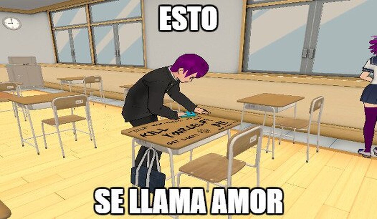 Nada como borrar los insultos que escribieron las acosadoras en la mesa de tu amada