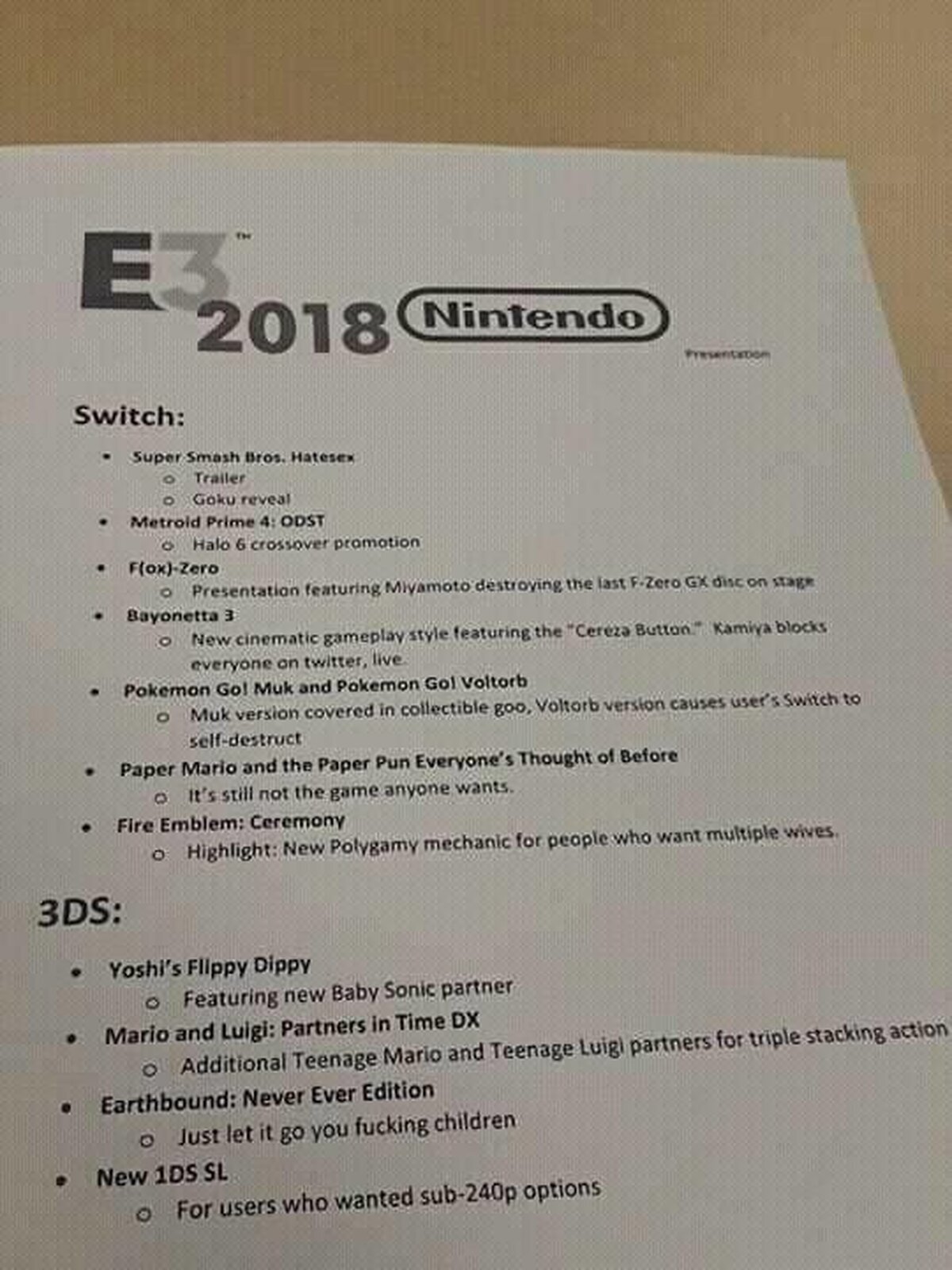 Se filtra el E3 de Nintendo