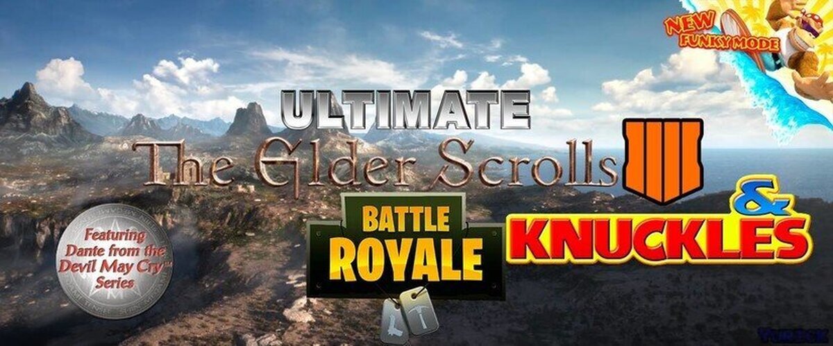 Ultimate The Elder Scrolls IIII Battle Royale & Knuckles featuring Dante from the Devil May Cry Seri