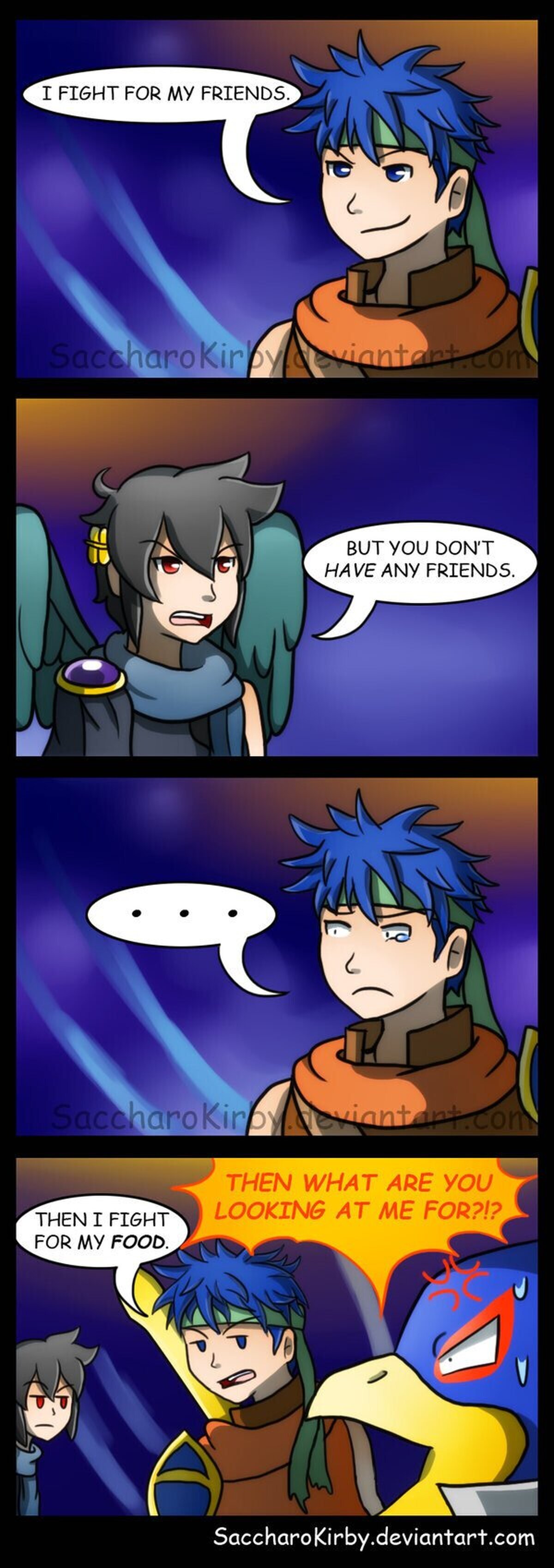 No sé si sentir pena por Ike o por Falco. Por SaccharoKirby