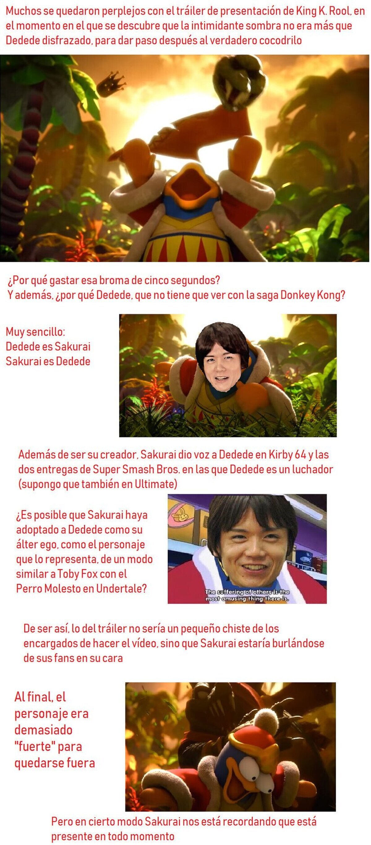 Sakurai se burla de nosotros, y por eso le queremos