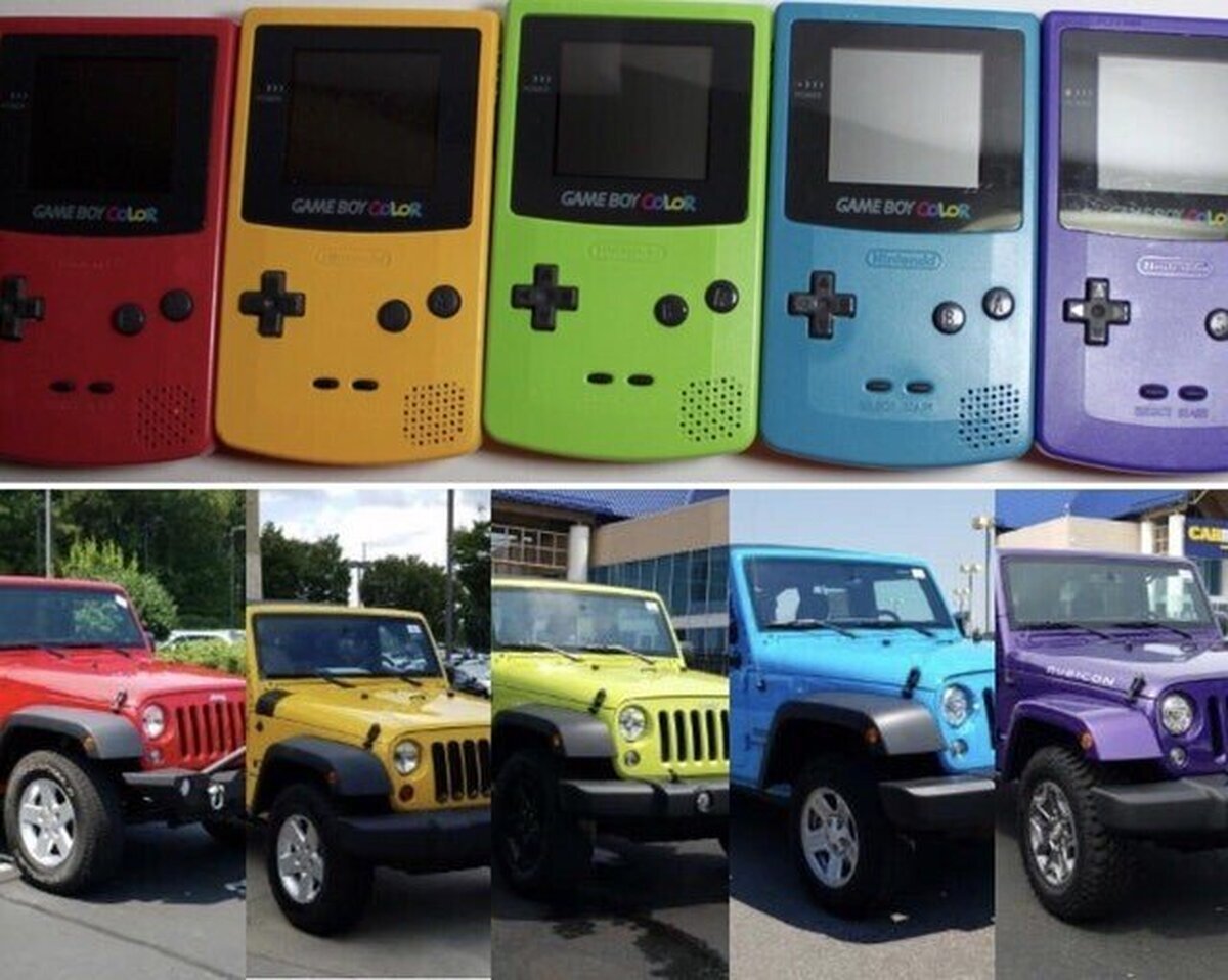 Lo que pasa cuando tus grandes pasiones son las Game Boy color y los Jeep Wrangler 