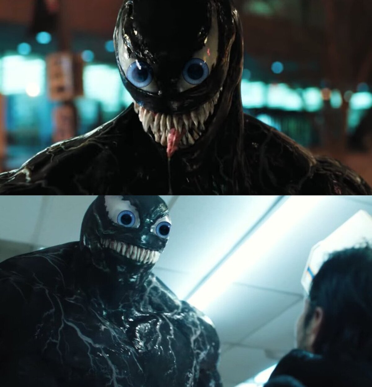 Asi sería Venom si tuviera ojos. La verdad es que pierde bastante encanto