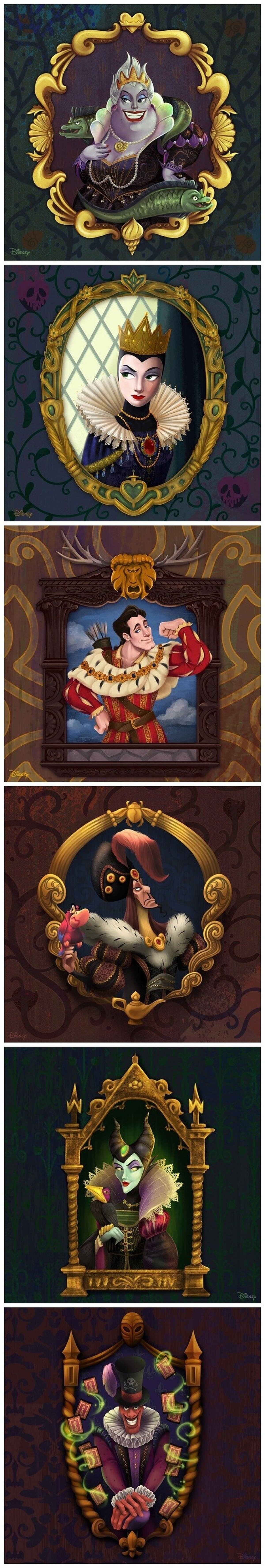 Estos son los villanos Disney en versión renacentista, ¡muy artísticos!