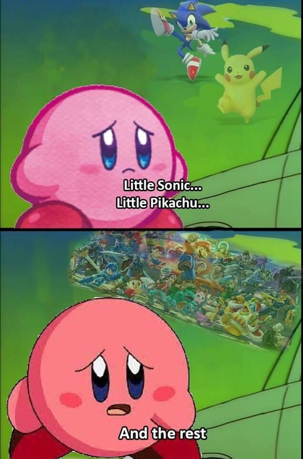 Kirby preocupado por sus amigos