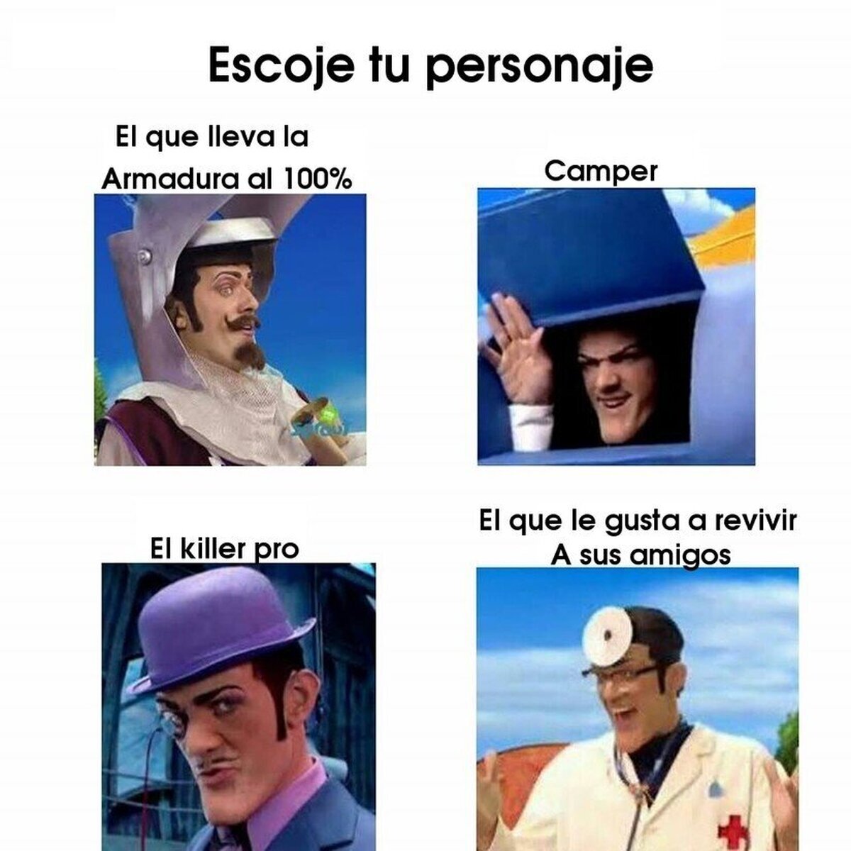 Escoge tu personaje