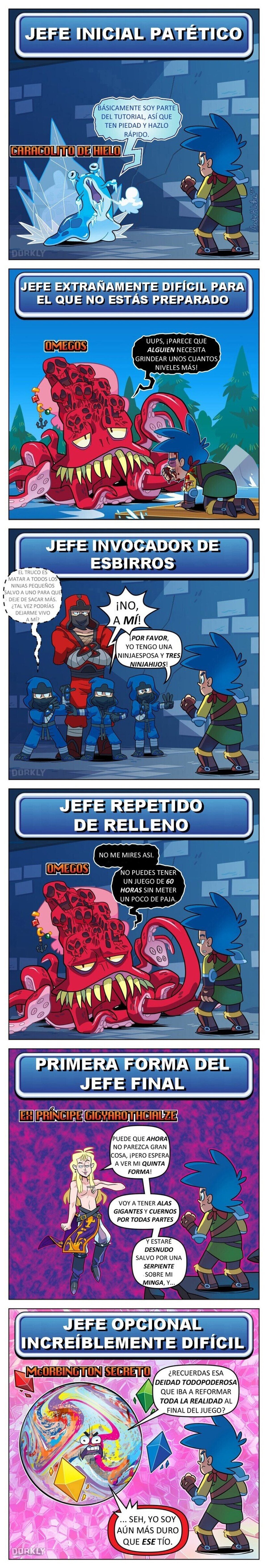 Los 6 jefes contra los que lucharás en cualquier rpg. Por dorkly