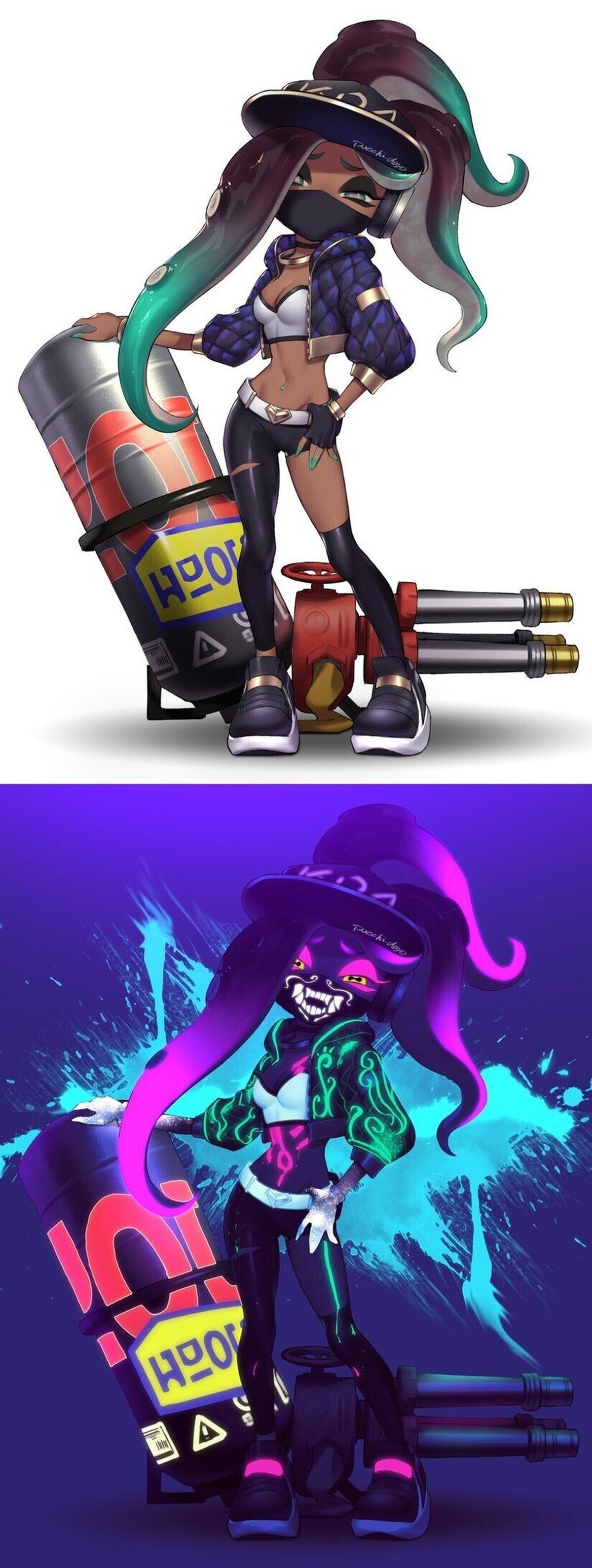 Splatoon con fluorescencia.