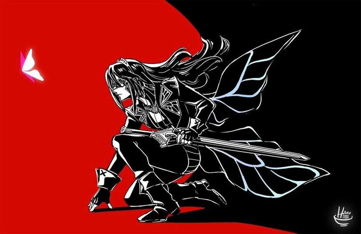 Fire Emblem x Persona = Phantom Thief Lucina. Por Hakuramen