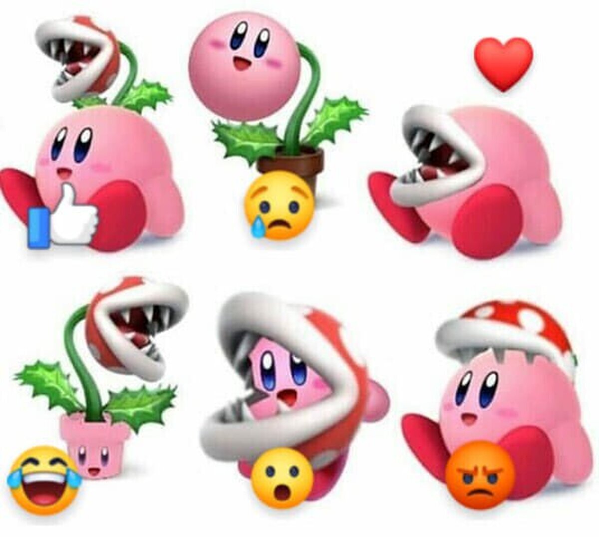¿Como se veria Kirby absorbiendo a Planta Piraña?