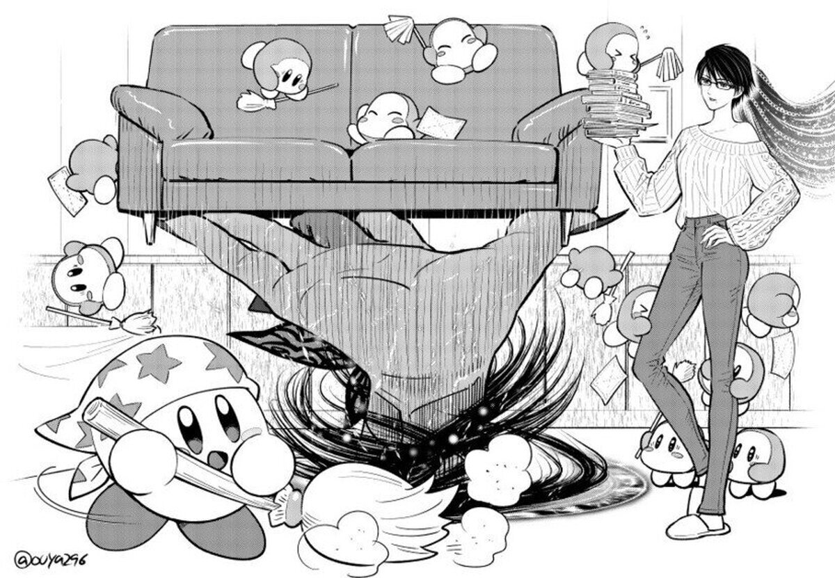 Ni siquiera Bayonetta puede resistirse a Kirby 