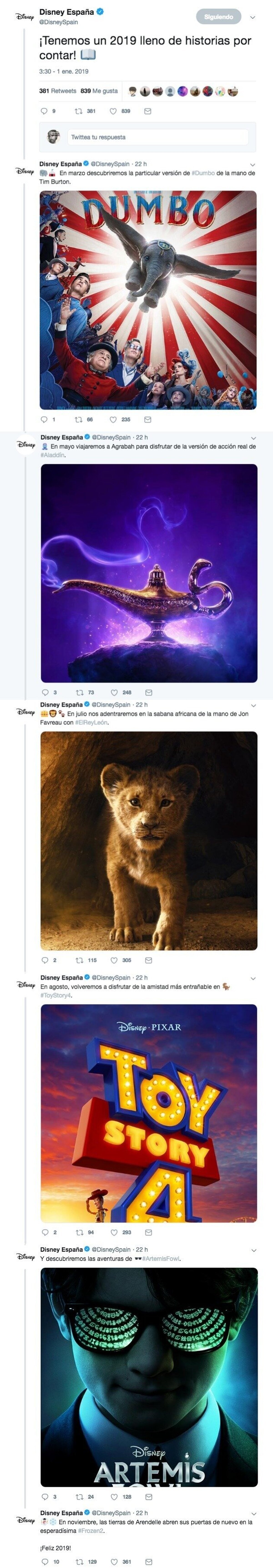 Disney comparte todo lo que estrenará en 2019 y no podemos estar más emocionados