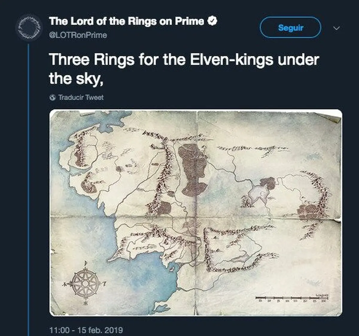 Amazon muestra por primera vez el primer mapa de la nueva serie de El Senor de los Anillos