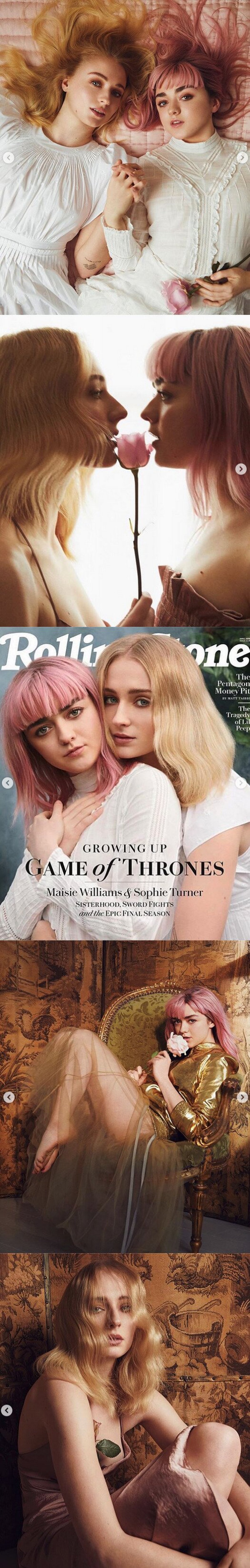 GALERÍA: Las mejores fotos de la sesión de Maisie y Sophie para Rolling Stone